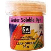 5 STAR POWDERED DYE WATER SOLUBLE 30G LEAF GREEN