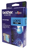 BROTHER LC67C INK CARTRIDGE CYAN