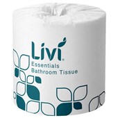 LIVI ESSENTIALS 1001 TOILET TISSUE 2 PLY 400 SHEET CARTON 48