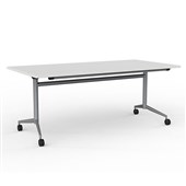 KNIGHT TEAM FLIP TABLE W1800 X D900 X H720MM SILVER FRAME WHITE TOP