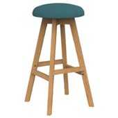 KNIGHT LUNA BUTTON BARSTOOL BLUE