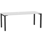 CUBIT DESK W1800 X D800 X H730MM BLACK FRAME WHITE TOP