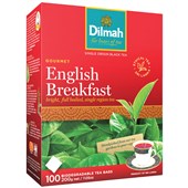 DILMAH TEA BAGS TAGLESS ENGLISH BREAKFAST BOX 100