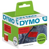 DYMO LW SHIPPING LABELS 54 X 101MM RED