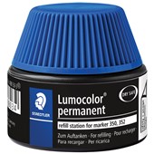 STAEDTLER 488 LUMOCOLOR PERMANENT MARKER PEN REFILL POT 30ML BLUE