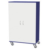 ZEALAND CUPBOARD MOBILE W800 X D450 X H1200MM BLUE AND WHITE