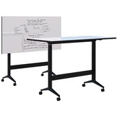 BOOST FLIP LEANER W1600 X D800MM BLACK BASE WHITEBOARD TOP