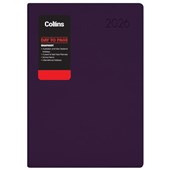 COLLINS DIARY RHAPSODY A51 ROYAL PURPLE DAY TO PAGE EVEN YEAR