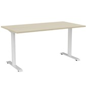 KNIGHT HAVEN DESK W1500 X D800 X H740MM WHITE FRAME NORDIC MAPLE TOP