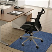 ADVANCE CHAIRMAT PET CARPET ON RUBBER HARD FLOORS RECTANGLE 900 X 1200MM BLUE