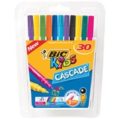 BIC KIDS CASCADE FELT TIP PEN MEDIUM ASSORTED PACK 30