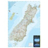 KIWI MAPS PATHFINDER SHEET SOUTH ISLAND LAMINATED 880 X 610MM