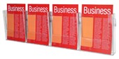 ESSELTE BROCHURE HOLDER WALL SYSTEM 1 TIER 4 POCKET A4 CLEAR