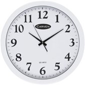 CARVEN WALL CLOCK ROUND 450MM WHITE