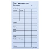 OPUS WAGES RECEIPT PAD W73 X L130MM 50 LEAF