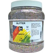 5 STAR GLITTER CONFETTI 1KG ASSORTED COLOURS