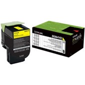 LEXMARK 80C8HY0 808HY TONER CARTRIDGE HIGH YIELD YELLOW