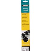 FELLOWES BINDING COILS PLASTIC A4 21 LOOP 6MM BLACK BOX 25