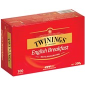 TWININGS TEA BAGS TAGLESS ENGLISH BREAKFAST BOX 100