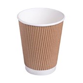 DISPOSABLE CUP RIPPLE WRAP CLASSIC PRINT 360ML PACK 40