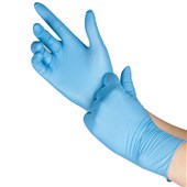 SELFGARD DISPOSABLE NITRILE GLOVE POWDER FREE LARGE BLUE BOX 100