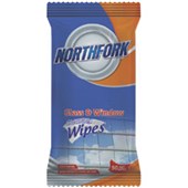 NORTHFORK GLASS WINDOW CLEANING WIPES PACK 50 SHEETS