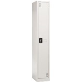 PRECISION CLASSIC STORAGE LOCKER 1 TIER W375 X D457 X H1800MM WHITE SATIN