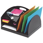 MARBIG DESKTOP ORGANISERS METAL 2 WAY BLACK