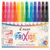 PILOT FRIXION MARKER ERASABLE 25MM ASSORTED WALLET 12