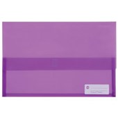 MARBIG POLYPICK DOCUMENT WALLET FOOLSCAP TRANSLUCENT PURPLE