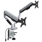 CUTLASS DOUBLE MONITOR ARM WHITE