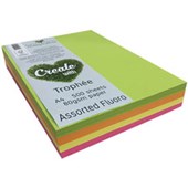 TROPHEE COLOURED PAPER A4 80GSM ASSORTED FLUORO PACK 500