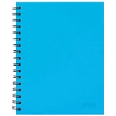 COLLINS NOTEBOOK 225X175MM WIRO SIDE OPEN ICE BLUE