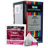 DILMAH EXCEPTIONAL TEA BAGS BERRY SENSATIONS INDIVIDUALLY FOIL ENVELOPED BOX 50