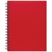 ICON SPIRAL NOTEBOOK A5 HARD COVER RED 200 PAGE