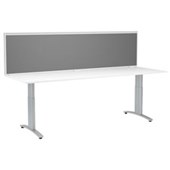 BOYD VISUALS DESIGNER SERIES DESK MOUNTED PARTITION W1460 X H450MM GREY