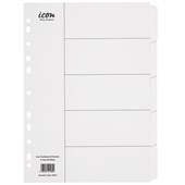 ICON CARDBOARD DIVIDERS 5 TAB A4 WHITE