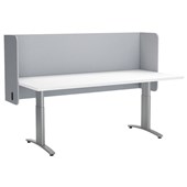 ACOUSTIC DESK SCREEN POD 12MM 1500 X 600MM LIGHT GREY