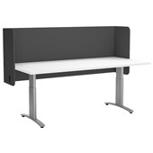 ACOUSTIC DESK SCREEN POD 12MM 1800 X 600MM DARK GREY