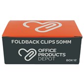 OPD FOLDBACK CLIP 50MM PACK 12