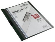 DURABLE DURACLIP DOCUMENT FILE PORTRAIT 30 SHEET CAPACITY A4 DARK GREEN