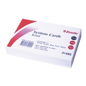 ESSELTE RULED SYSTEM CARDS 102 X 152MM WHITE PACK 100