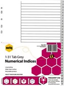 MARBIG PP INDEX DIVIDER 131 TAB A4 GREY