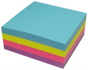 MARBIG CUBE NOTES 320 SHEETS 75 X 75MM ASSORTED RAINBOW