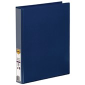 MARBIG CLEARVIEW INSERT RING BINDER 2D 25MM A4 BLUE