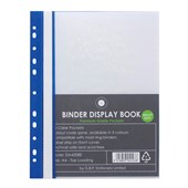 GBP BINDER DISPLAY BOOK 20 POCKET A4 BLUE