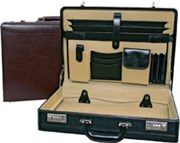 MAKIRI BRIEFCASE EXPANDABLE LEATHER BLACK