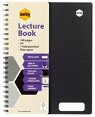 MARBIG ACCOHIDE LECTURE BOOK 7 HOLE PUNCHED WIRO BOUND 140 PAGE A4 BLACK