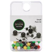 DIXON MAP PINS SMALL ASSORTED PACK 50