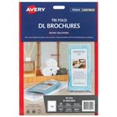 AVERY 980044 C32290 DL BROCHURES TRI FOLD A4 1UP 20 SHEETS WHITE